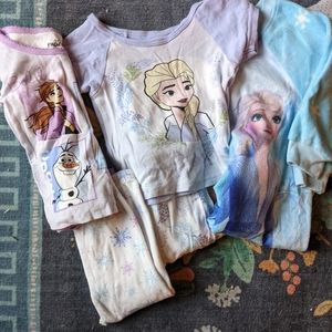Toddler girl Frozen Pajama bundle lot